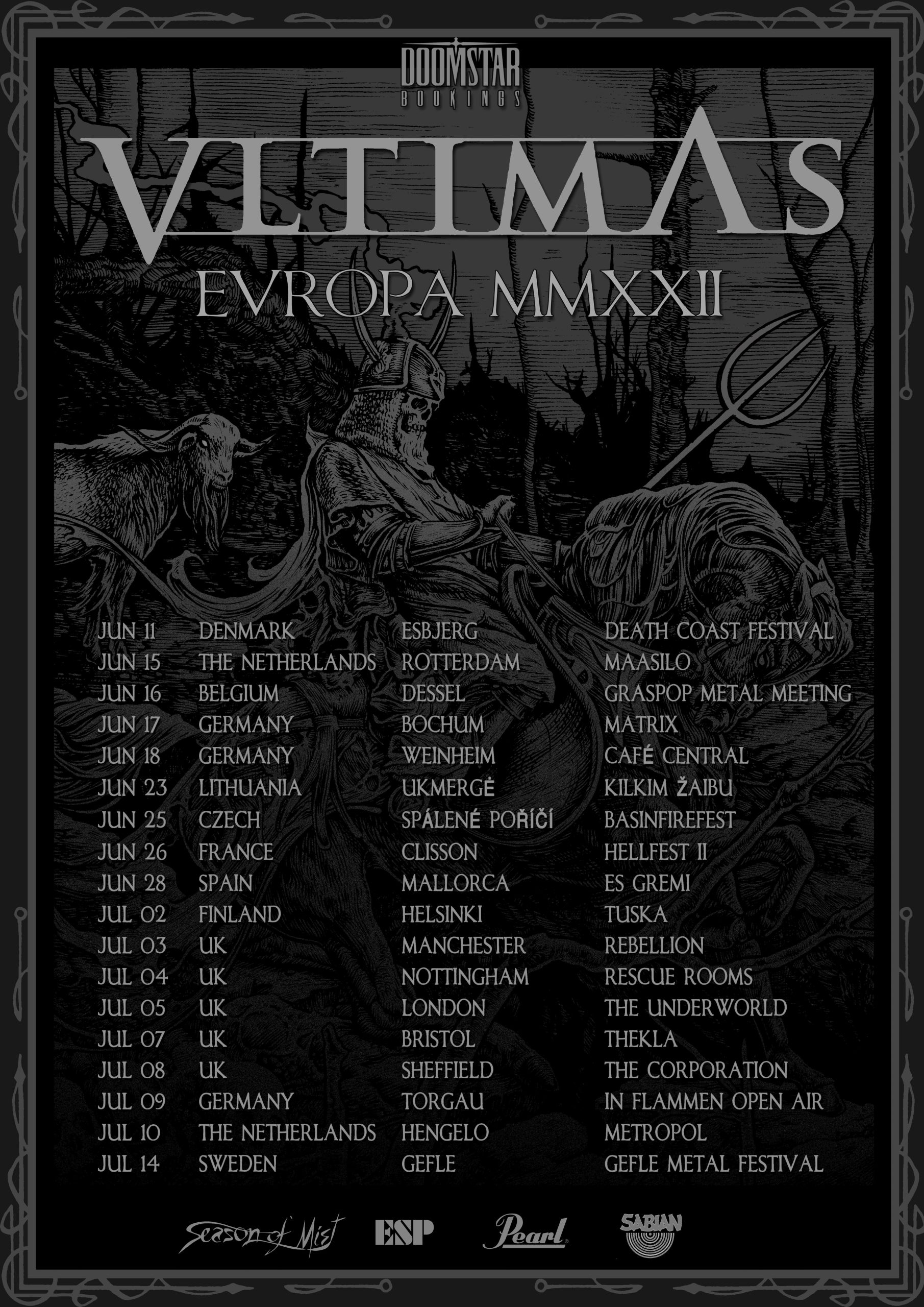 Vltimas update tour dates for 2022 | Season of Mist